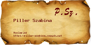 Piller Szabina névjegykártya