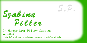 szabina piller business card